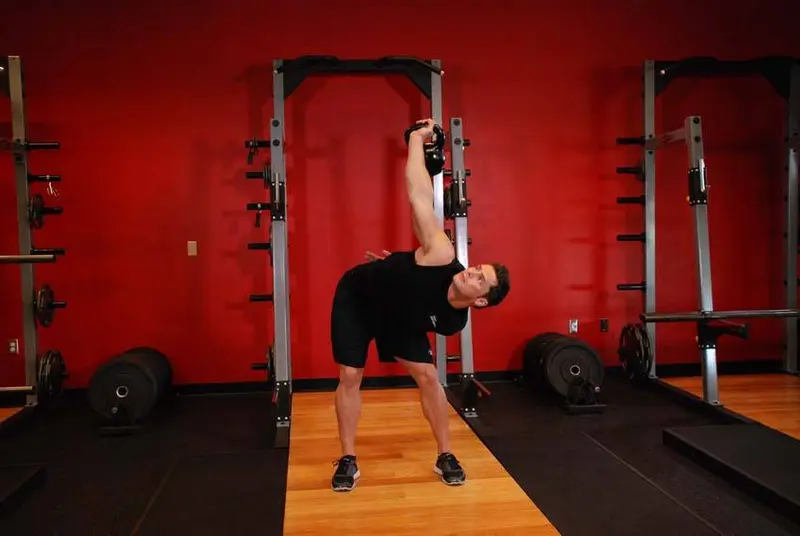 Advanced Kettlebell Windmill — finish position