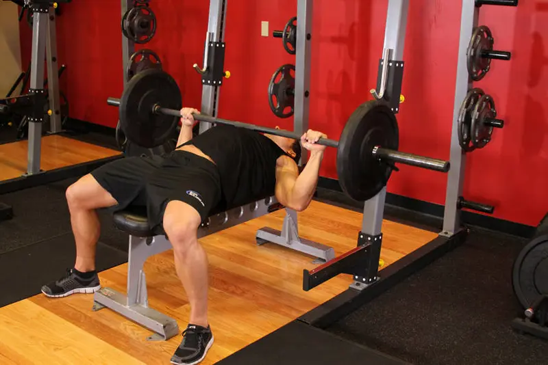 Barbell Bench Press - Medium Grip — finish position