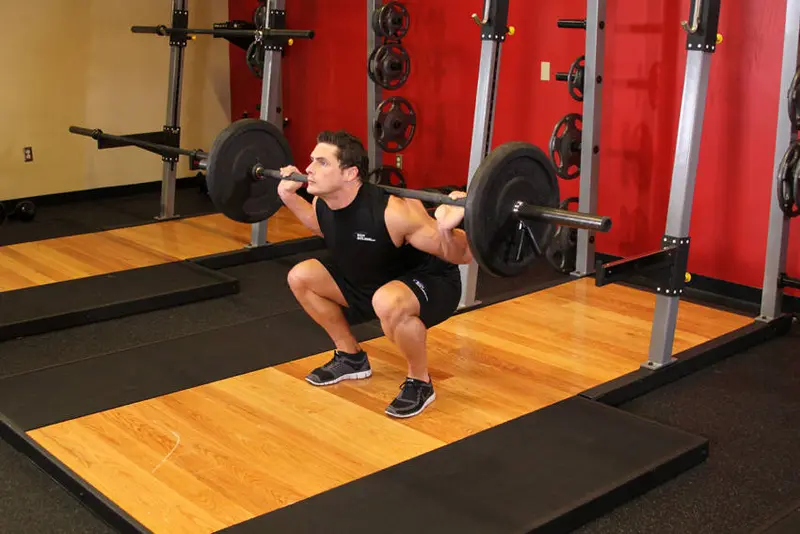 Barbell Full Squat — finish position