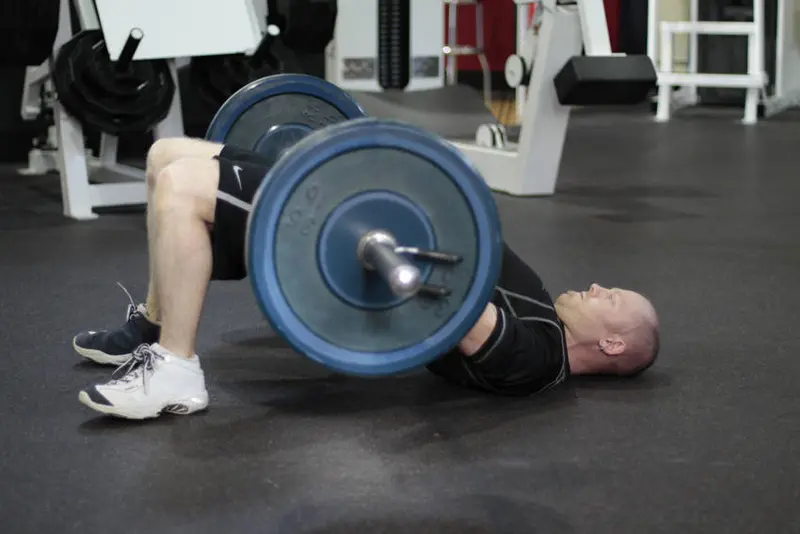 Barbell Glute Bridge — finish position