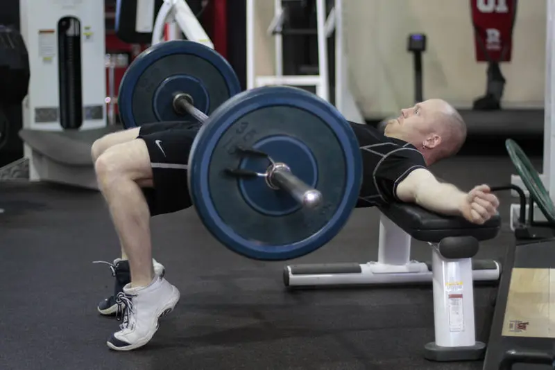 Barbell Hip Thrust — finish position