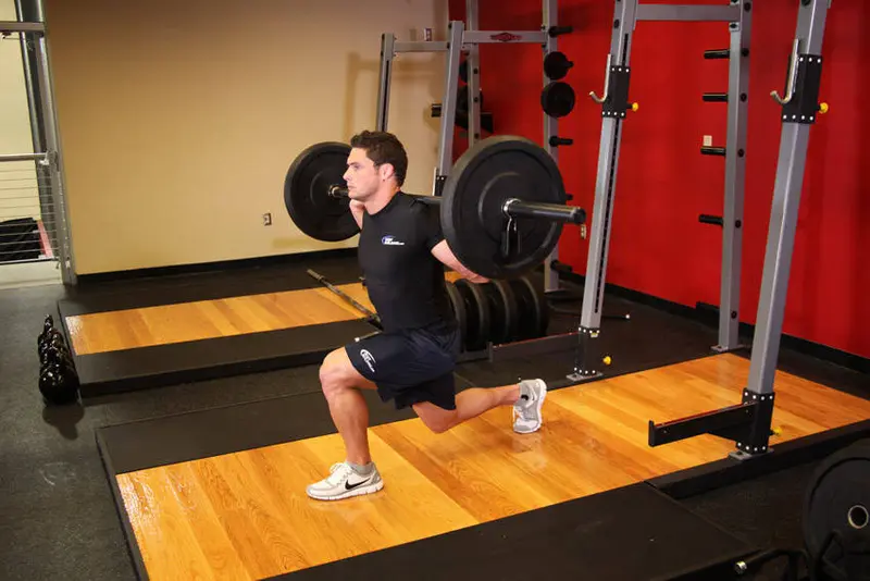 Barbell Lunge — finish position