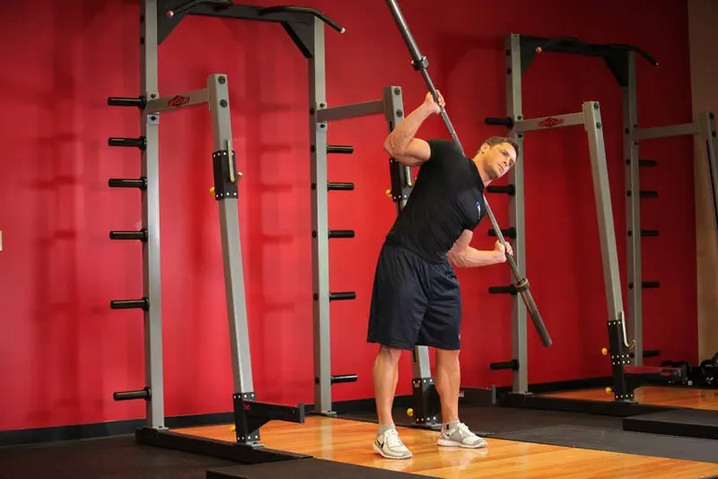 Barbell Side Bend — finish position