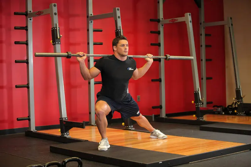 Barbell Side Split Squat — finish position