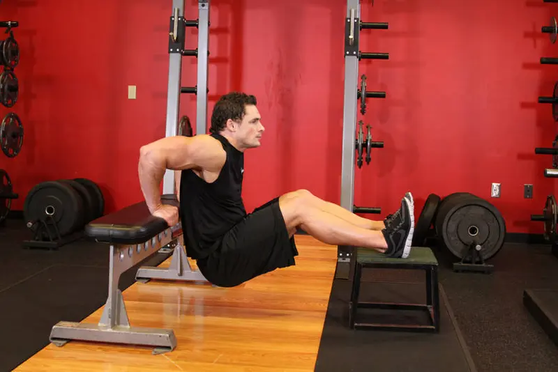 Bench Dips — finish position