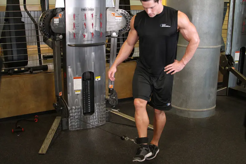 Cable Hip Adduction — finish position