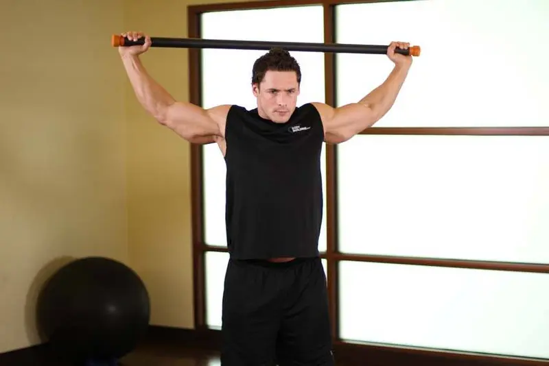 Chest And Front Of Shoulder Stretch — finish position
