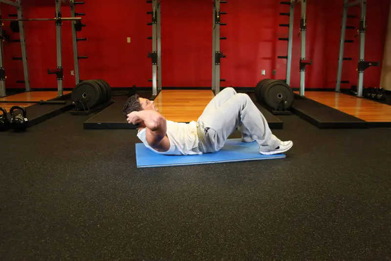 Crunches — finish position