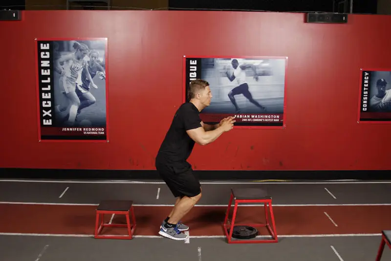 Depth Jump Leap — finish position