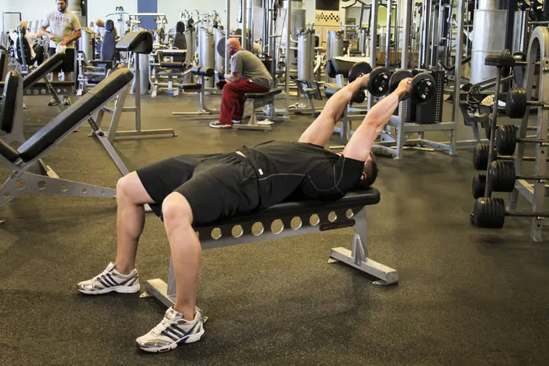 Dumbbell Tricep Extension -Pronated Grip — finish position