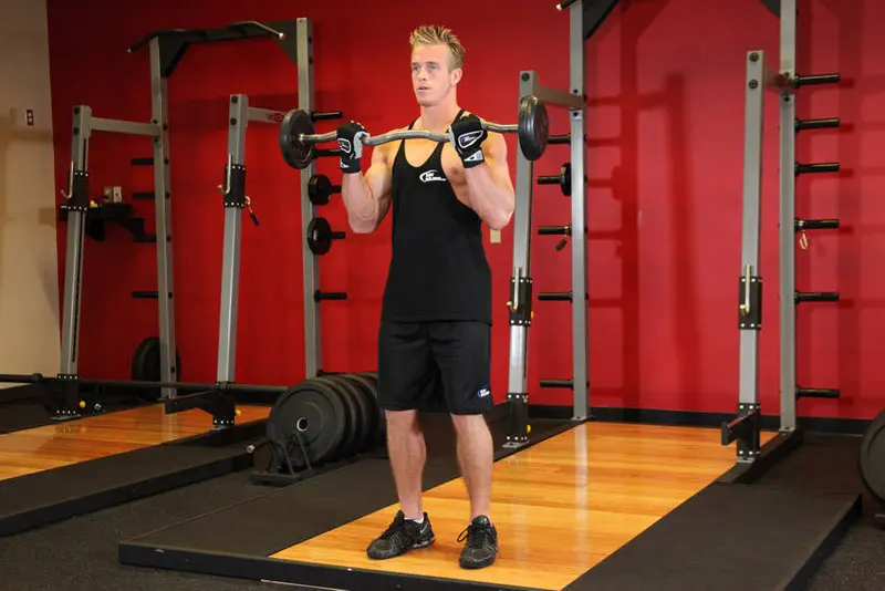 EZ-Bar Curl — finish position