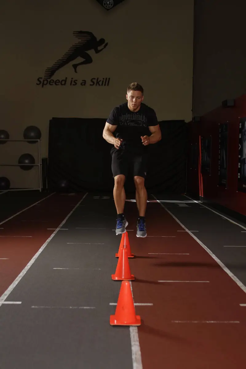 Front Cone Hops (or hurdle hops) — finish position
