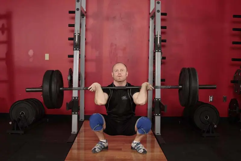 Front Squat (Clean Grip) — finish position