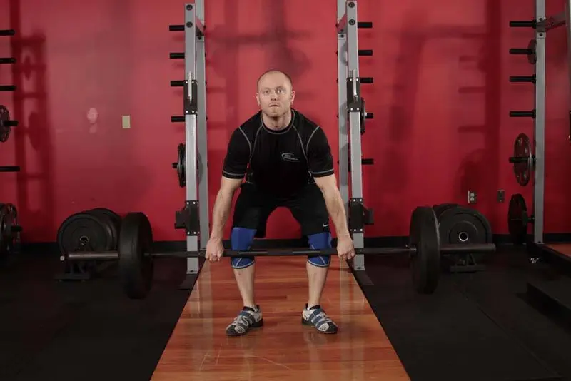 Hang Clean - Below the Knees — finish position