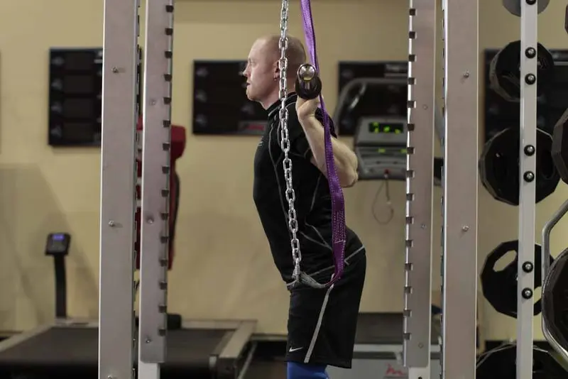Hanging Bar Good Morning — finish position