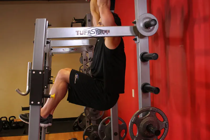 Hanging Leg Raise — finish position