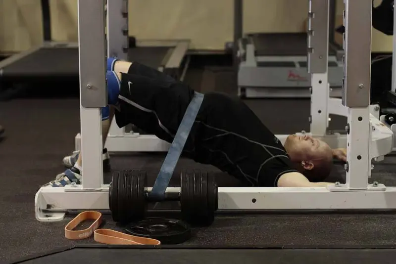 Hip Lift with Band — finish position