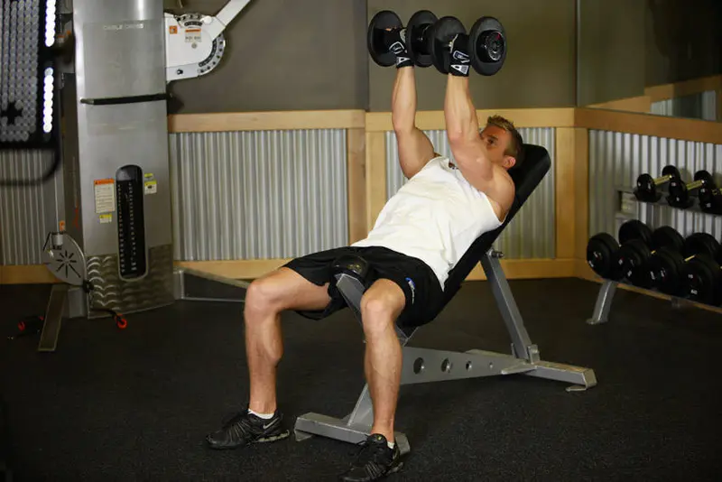 Incline Dumbbell Flyes - With A Twist — finish position