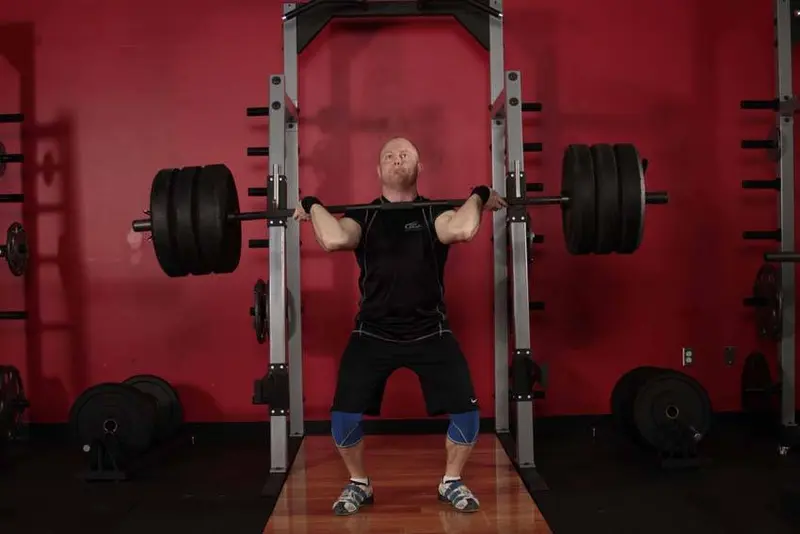 Jerk Dip Squat — finish position
