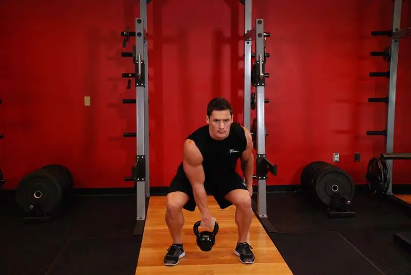 Kettlebell Hang Clean — finish position