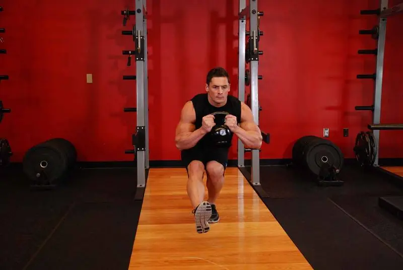 Kettlebell Pistol Squat — finish position