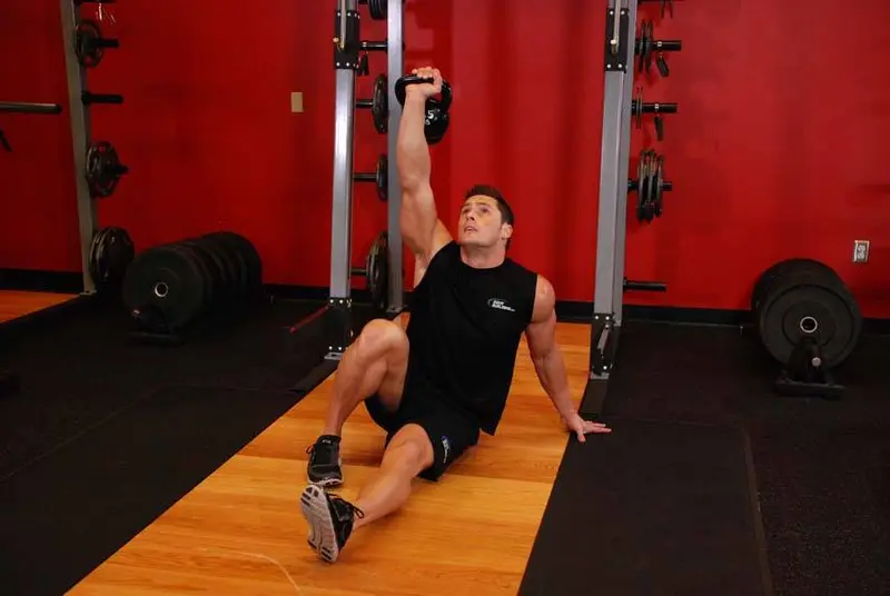 Kettlebell Turkish Get-Up (Lunge style) — finish position
