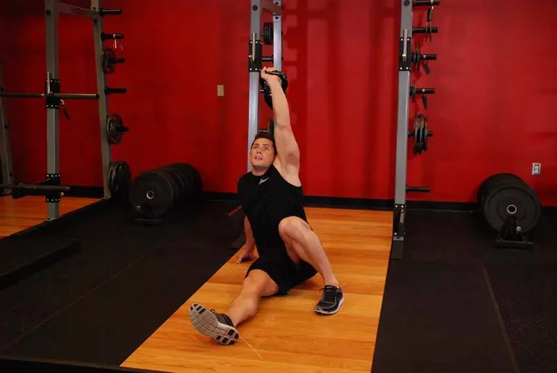 Kettlebell Turkish Get-Up (Squat style) — finish position