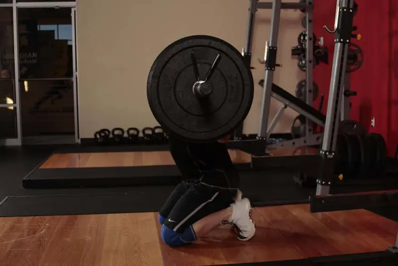 Kneeling Jump Squat — finish position