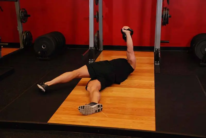 Leg-Over Floor Press — finish position