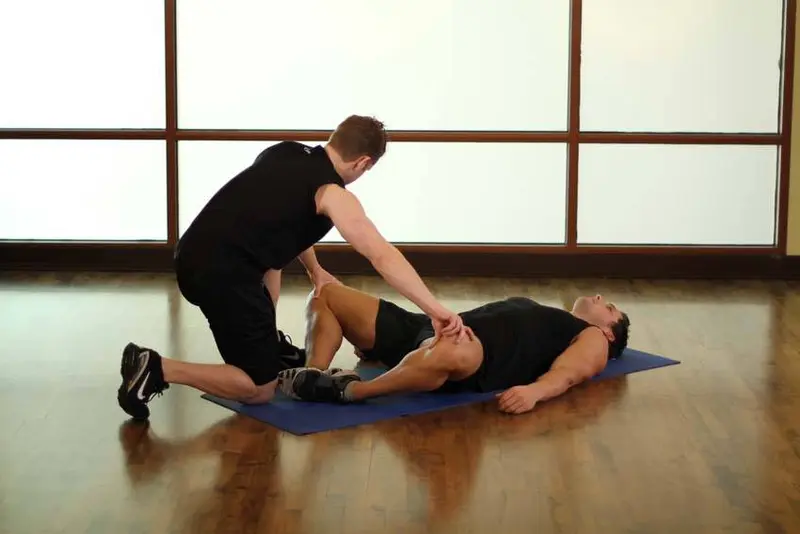 Lying Bent Leg Groin — finish position