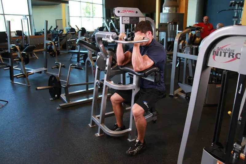 Machine Preacher Curls — finish position