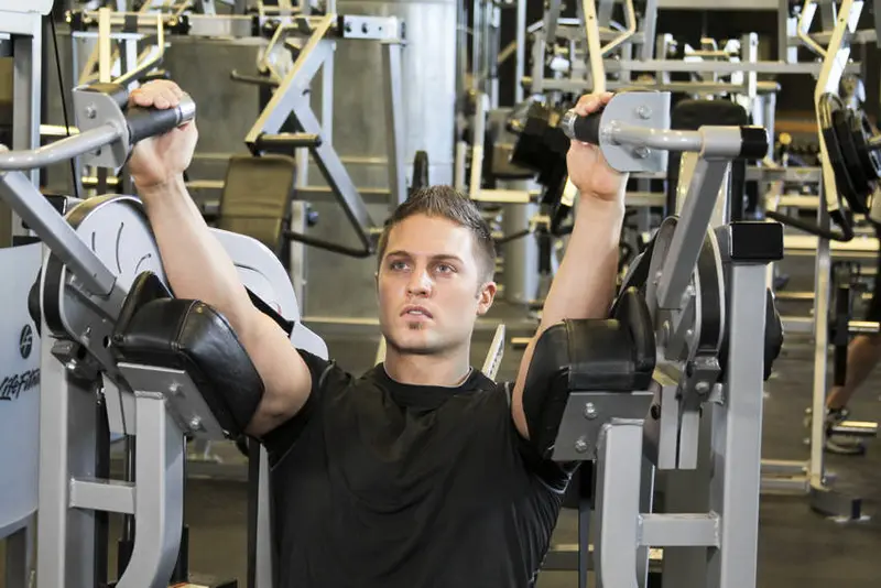 Machine Triceps Extension — finish position