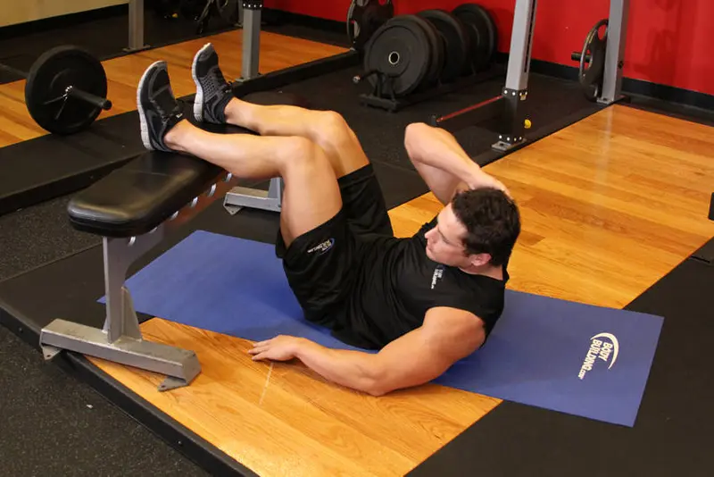 Oblique Crunches — finish position