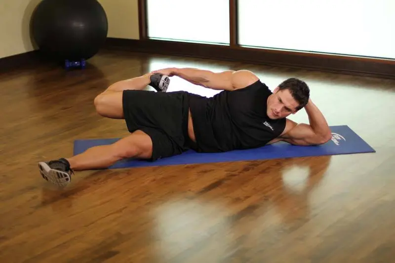 On Your Side Quad Stretch — finish position