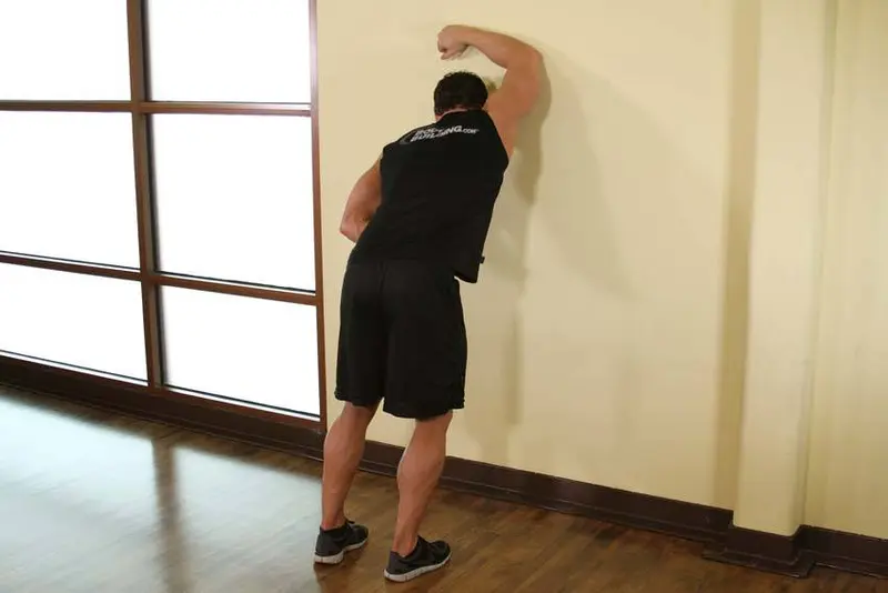 One Arm Against Wall — finish position