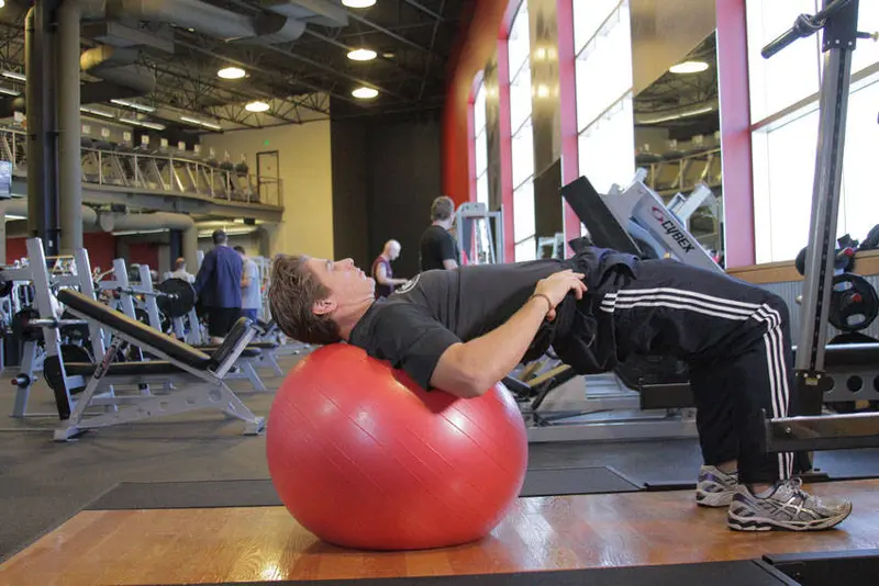 Physioball Hip Bridge — finish position