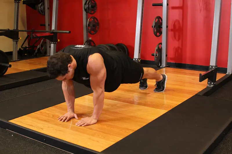 Pushups (Close and Wide Hand Positions) — finish position