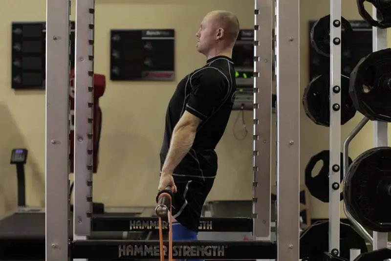 Rack Pull with Bands — finish position