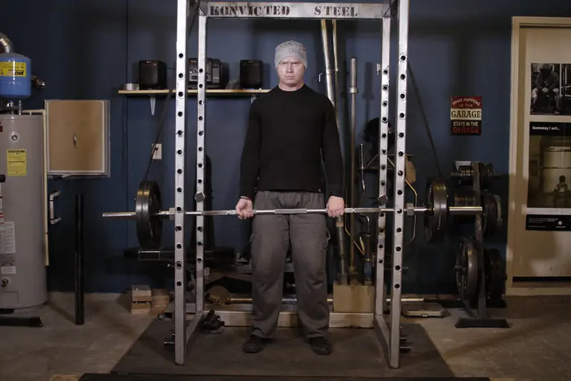 Reverse Band Deadlift — finish position