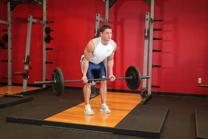 Reverse Grip Bent-Over Rows — finish position