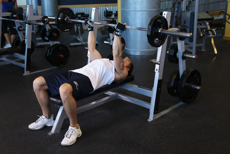 Reverse Triceps Bench Press — finish position