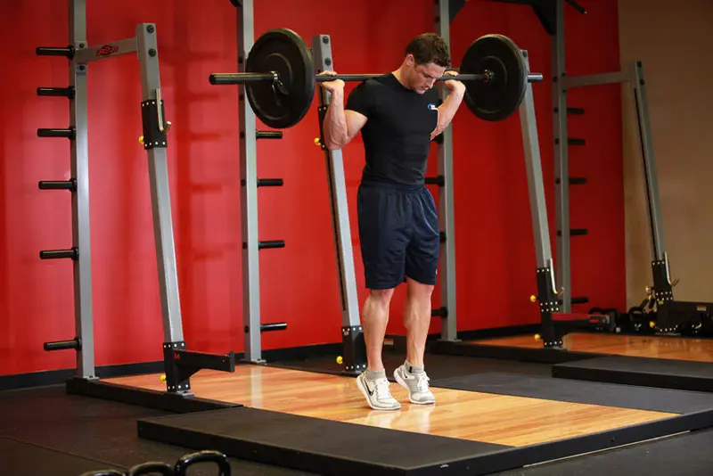Rocking Standing Calf Raise — finish position