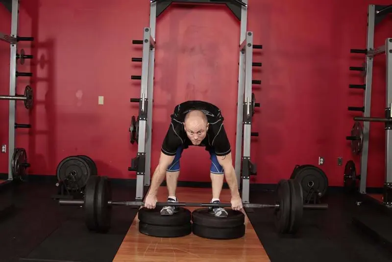 Romanian Deadlift from Deficit — finish position