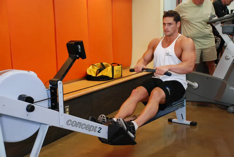 Rowing, Stationary — finish position