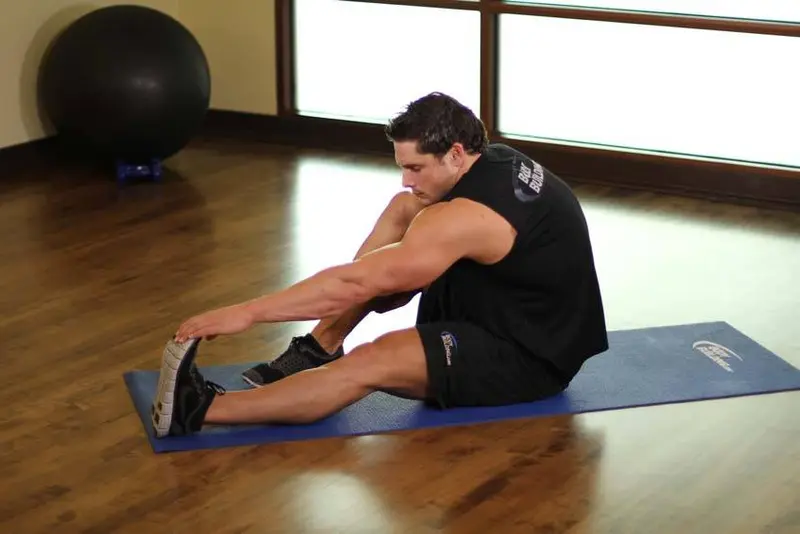 Seated Calf Stretch — finish position