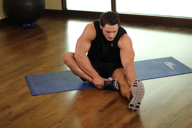 Seated Floor Hamstring Stretch — finish position