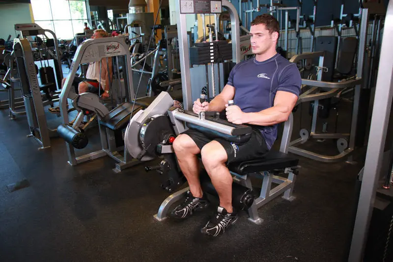 Seated Leg Curl — finish position