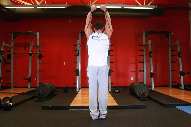 Shoulder Press - With Bands — finish position