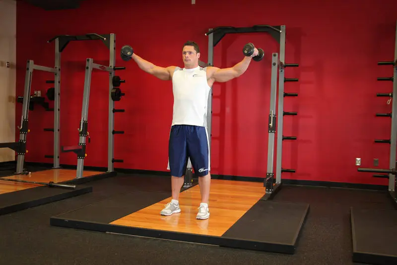 Side Lateral Raise — finish position
