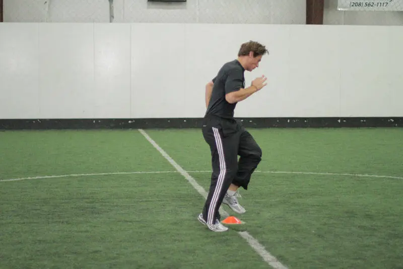Single-Cone Sprint Drill — finish position